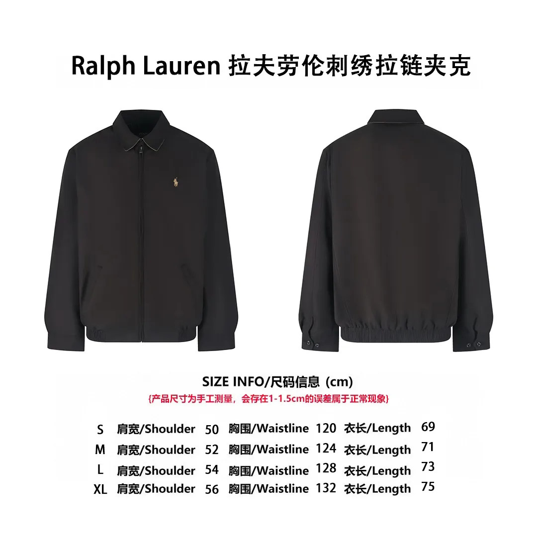 [Size Chart] Ralph Lauren Embroidered Zip Jacket (Black) P590